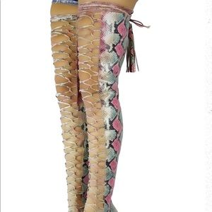 Nelly Bernal thigh high boots